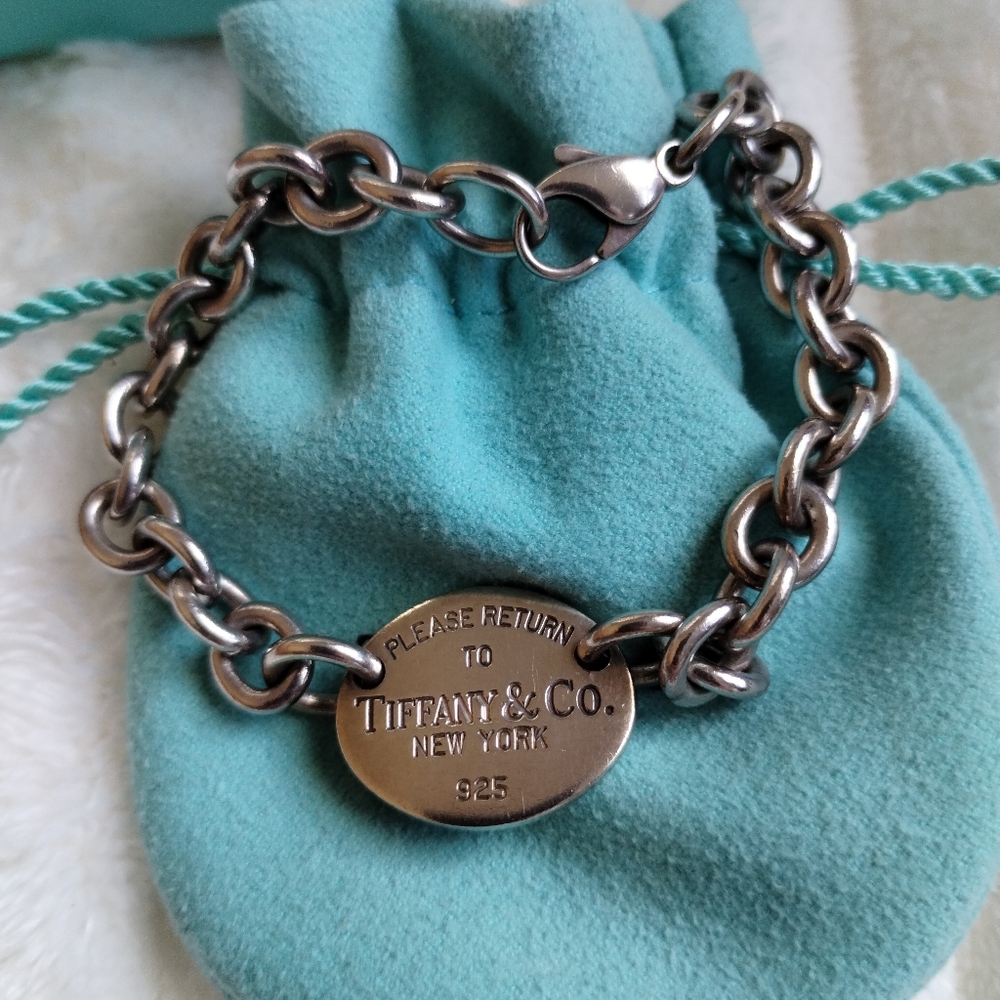 Tiffany & Co. Sterling Silver Oval Tag Bracelet